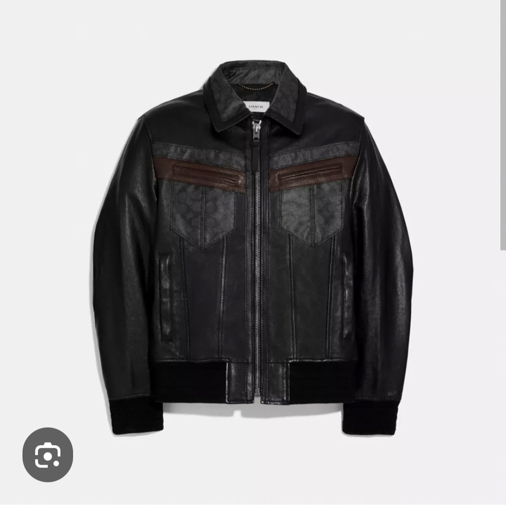 Unique Coach Men's Black and Brown Leather And Coated Sig C Canvas Mix.